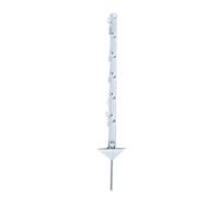 Göbel Piquet en plastique 71 cm - simple bêche, blanc pour 4 x corde + 1 x ruban