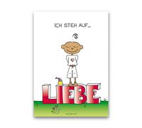 Goebel Postkarte Der kleine Yogi - Ich steh auf Liebe, Grußkarte, Papier/Pappe, Bunt, 1 Stück, 54102411