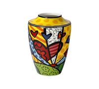 Goebel Romero Britto 67-016-05-1 Vase Pop Art en Porcelaine Fine A New Day 8,5 x 8,5 x 12,5 cm