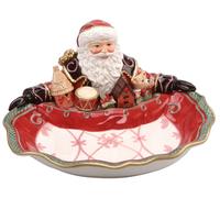 Goebel Schale Santa Präsentiert, Fitz & Floyd Christmas Collection, Steingut, Bunt, 51001541