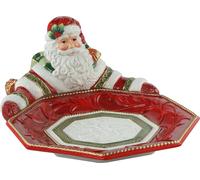 Goebel Schale Santa präsentiert, Fitz & Floyd, Dekoschale, Steingut, Bunt, 16.5 cm, 51001731