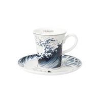 Goebel Tasse à expresso à collectionner La vague II de Katsushika Hokusai en porcelaine fine, 0,1 l, 67-011-81-1