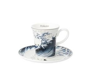 Goebel Tasse à expresso à collectionner La vague II de Katsushika Hokusai en porcelaine fine, 0,1 l, 67-011-81-1