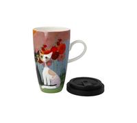 Goebel Tasse d'artiste avec couvercle Lestate in giardino Tasse Tasse à café Tasse à thé Ceramique