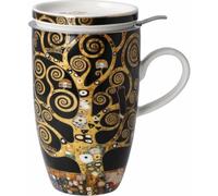 Goebel Teetasse mit Deckel und Sieb Gustav Klimt - Der Lebensbaum, Artis Orbis, Fine Bone China, 450 ml, 67072031