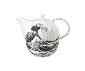 Goebel Théière avec réchaud Hokusai - La Grande Vague Artis Orbis