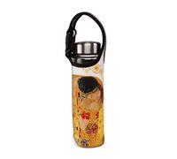 Goebel Trinkflasche Gustav Klimt - Der Kuss, Glasflasche mit Neoprenhülle, Artis Orbis, Glas-Kombi, Bunt, 700 ml, 67061491