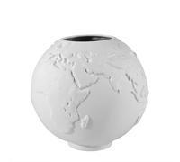 Goebel Vase Kasier Porzellan Globe, Dekovase, Weltkugel, Porzellan, Weiß, 17 cm, 14004921