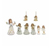 Goebel Weihnachten Jahresfarbe 2018 Merry Christmas Engel-Set, 15-tlg., Engel, Weihnachtsengel, Weihnachtsfigur, Dekofigur, Porzellan, 41588901
