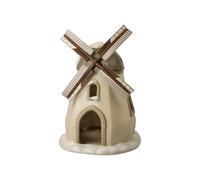 Goebel Windlicht Verschneite Windmühle, Weihnachten, Winterwald, Steingut, Bunt, 66703811
