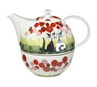 Goebel X-Mas 66-860-63-1 Rosina Wachtmeister Théière avec réchauffeur Principe en Porcelaine Multicolore 1,2 l 25 cm x 16,5 cm x 20 cm