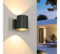 Goeco 14W Applique Murale LED Exterieur/Intérieur, 3000K IP65 Étanche Lampe Murale Moderne, Rotation à 350° Éclairage Extérieur pour Terrasse Entrée Jardin Garage, Noir