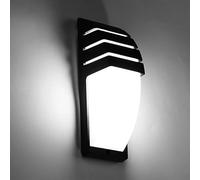 Goeco 2 Pack Applique Murale Extérieure LED, 12W 1300LM IP65 Étanche Lampe Murale 3000K Lumière Chaude, Luminaire Mural Noir pour Cour, Jardin, Chambre, Salon, 22.5CM x 8CM