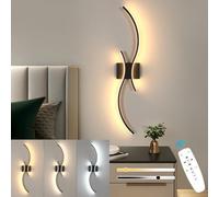 Goeco Applique Murale Dimmable, 80CM 32W 3600LM 3000K-6500K, Noir