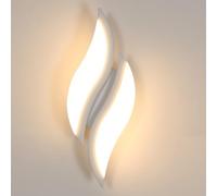 Goeco Applique Murale Interieur, Lampe LED Murale Moderne 12W, Appliques 3000K Lumière Blanche Chaude pour Chambre à Coucher, Salon