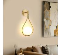 Goeco Applique Murale Intérieure, E27 Lampe Murale Abat-jour Boule en Verre