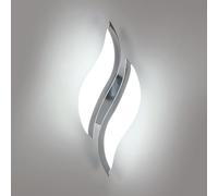 Goeco Applique Murale Intérieure LED 12W 1350LM 6500K 29CM, Chromé