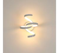 Goeco Applique Murale Intérieure LED, 20W Lampe Murale Moderne Design Spirale, Luminaire Mural en Acryliquel pour Chambre Couloir Salon Escalier, 3000K Luce Bianca Calda