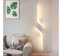 Goeco Applique Murale Intérieure LED, 81.5 cm 24W Lampe Murale Moderne en Acryliqueà Lumière Chaude 3000K pour Chambre, Salon, Couloir, Blanc