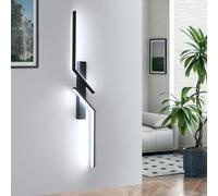 Goeco Applique Murale Intérieure LED 81CM 24W 6500K 2700LM, Noir