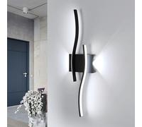 Goeco Applique Murale LED Intérieure, 20W 2250LM 59CM 6500K, Noir