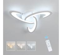 Goeco LED Ceiling Light, 30W Dimmable LED Ceiling Light with Remote Control, White Modern LED Ceiling Light Suitable for Kitchen, Bedroom, Living Room, Balcony, Corridor, 3000K-6500K