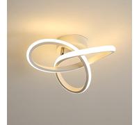 Goeco Plafonnier LED, 22W 2500LM Moderne Lampe de Plafond, Luminaire Plafonnier Créatif Blanc pour Couloir Balcon, Blanc chaud 3000K