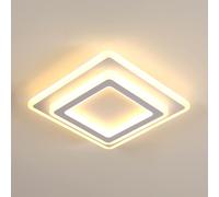 Goeco Plafonnier LED Carré Moderne 44W 4950LM 3000K, Blanc 30CM