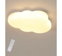Goeco Plafonnier LED Dimmable 35W 4000LM, Creative Blanc Cloud Lampe Plafond LED avec Télécommande 3000K-6500K, 40CM Lustre pour Salon, Chambre à Coucher, Chambre d'enfant