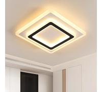 Goeco Plafonnier LED Moderne, 38W 4275LM Luminaire Plafonnier en Acrylique 3000k Lumière Chaude, Lampe de Plafond Carré pour Salon, Cuisine, Chambr à Coucher, Couloir