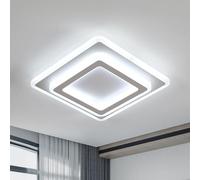 Goeco Plafonnier LED Moderne, 44W 4950LM Luminaire Plafonnier LED Blanc Froid 6500K, Blanc Lampe de Plafond Carré en Acrylique pour Salon Cuisine Chambr à Coucher Couloir