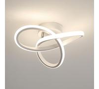 Goeco Plafonnier LED Moderne, Luminaire Plafonnier LED Intérieur 22W 2500LM, Lustre Blanc pour Chambre Salon Couloir, Lumière Neutre 4500K