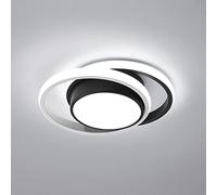Goeco Plafonnier LED Rond, Luminaire Plafonnier Moderne 32W 2350LM, Lustre Intérieur pour Cuisine Couloir Salon, Lumière Blanche Froide 6500K Diamètre 27cm