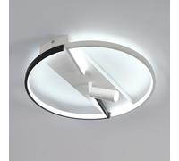 Goeco Plafonnier LED Rund, 42W Luminaire Plafonnier LED 6500K Plafonniers Moderne en Aluminium pour Salon, Chambre, Bureau à Domicile