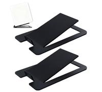 GOEDCH 1 paire de supports de moniteur de studio - Angle d'inclinaison de 16° - En métal - Avec amortissement des vibrations - Pour PC ou studio Mon - Noir