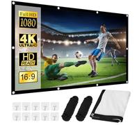 GOEDCH 120 Zoll 16:9 HD 4K Ecran Videoprojecteur: Portable Pliable Extérieur Écran, Ecran de Projection Murale, Double Face Anti-Plis Projection, Ecran de Projection pour Home Cinéma et Camping