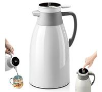 GOEDCH 24 heures d'isolation thermique : pichet isotherme de 2 l en acier inoxydable avec isolation sous vide à double paroi, affichage intelligent de la température, cafetière pour boissons chaudes