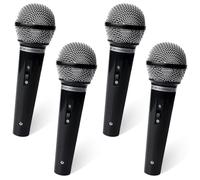 GOEDCH 4 Pièces Faux Microphone Jouet Simuler: Microphone en Plastique, Microphon Performance pour Costume de Fête Accessoires de Karaoké Jouet Fête Spectacle, Vocal Accessoire