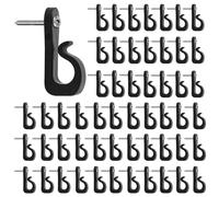 GOEDCH 50Pièces Q Crochet: Q-Hanger avec Vis Cruciforme, Crochets Lumineuses Noël, Crochets à Visser Extérieurs, Vis Forme Q, Cintres Lumière Ficelle Noël pour Suspendre Plantes, Guirlande Lumineuse