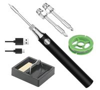 GOEDCH Batterie du fer à souder : fer à souder avec 3 températures réglables de 330 ℃ à 450 ℃, fer à souder USB avec support de fer à souder, outil de réparation portable pour souder et dessouder pour