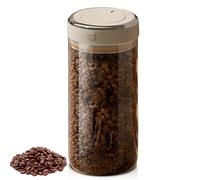 GOEDCH Boîte à Café Hermétique: 1700ml Récipient à Café Sous Vide en Verre, Transparent Récipient de Conservation Hermétique pour Grains de café, Thé, pour Noix, Cacao