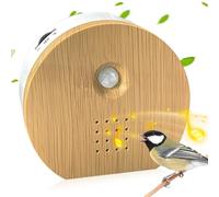GOEDCH Boîte à chant d'oiseaux moderne avec support mural : boîte à son sons de la nature, chant des oiseaux relaxant, chant des oiseaux, boîte à détecteur de mouvement pour salle de bain, spa et