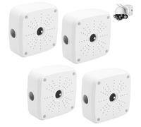 GOEDCH Boîtier de jonction de caméra à rabat : 4 pièces boîte de jonction universelle pour caméra de surveillance en plastique épais, boîte de jonction étanche pour caméra dôme étanche pour montage