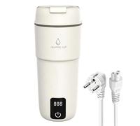 GOEDCH Bouilloire électrique de voyage petite : 4 niveaux de réglage de la température Bouilloire portable Mini tasse d'eau en acier inoxydable 304, 220 V 300 W Mini tasse d'eau Arrêt automatique pour