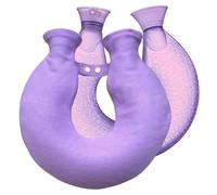 GOEDCH Bouillotte Nacken en U avec Housse Polaire 1400ml Coussin Nuque pour Adultes, Matériau Doux pour Douleur et Détente