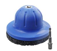 GOEDCH Brosse de moyeu de roue 150 mm : diamètre intérieur 90 mm Ponceuse pour le nettoyage, ponceuse de moyeu de roue en plastique avec clé à vis de 1/2" pour le changement de pneus et le nettoyage