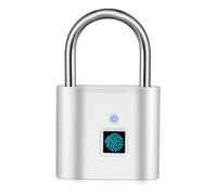 GOEDCH Cadenas à Empreinte Digitale USB: Serrure Biométrique sans Clé Rechargeable USB, Cadenas Sécurité Intelligent pour Salle de Sport, Batterie 12 Mois, Étanche IP65 pour Maison, Bureau, Jardin
