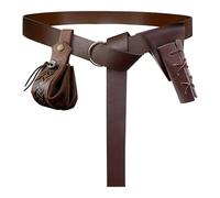 GOEDCH Ceinture médiévale à anneau torique : sac fourre-tout médiéval, ceinture de renaissance avec sac banane et fourreau, ceinture médiévale à anneau en relief, accessoires médiévaux pour cosplay