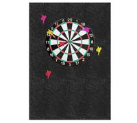 GOEDCH Cible de fléchettes Protection murale : lot de 6 bordures de cible de fléchettes autocollantes noires, 600 x 900 x 12 mm Cible de fléchettes en feutre, bordure murale pour cible de fléchettes