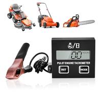 GOEDCH Compte-tours de précision : tachymètre pour tronçonneuse, compteur d'heures de fonctionnement, compteur d'heures de fonctionnement industriel, jauge RPM universelle pour moteurs 2/4 temps